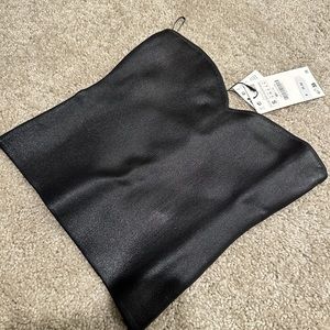 Zara Black Shiny Corset Top